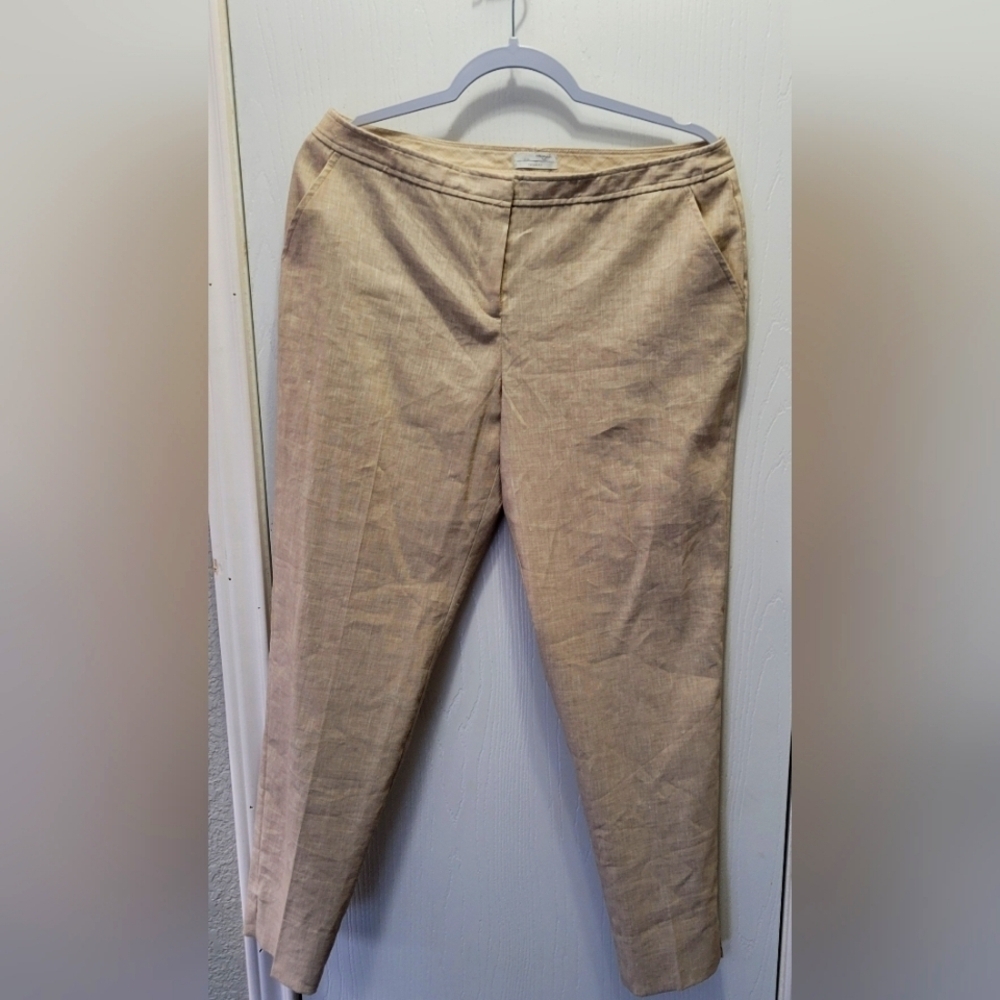 Nordstrom halogen taylor fit curvy fit Linen  pants. Size 10 NWT